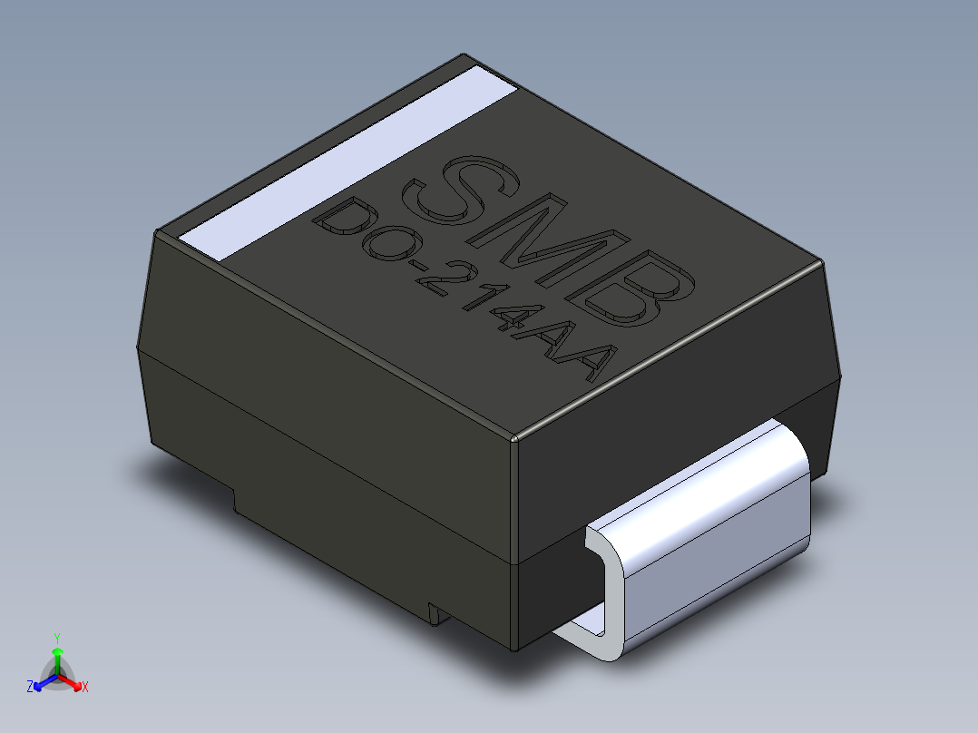 元器件3D封装SMB (DO-214AA)34主视图
