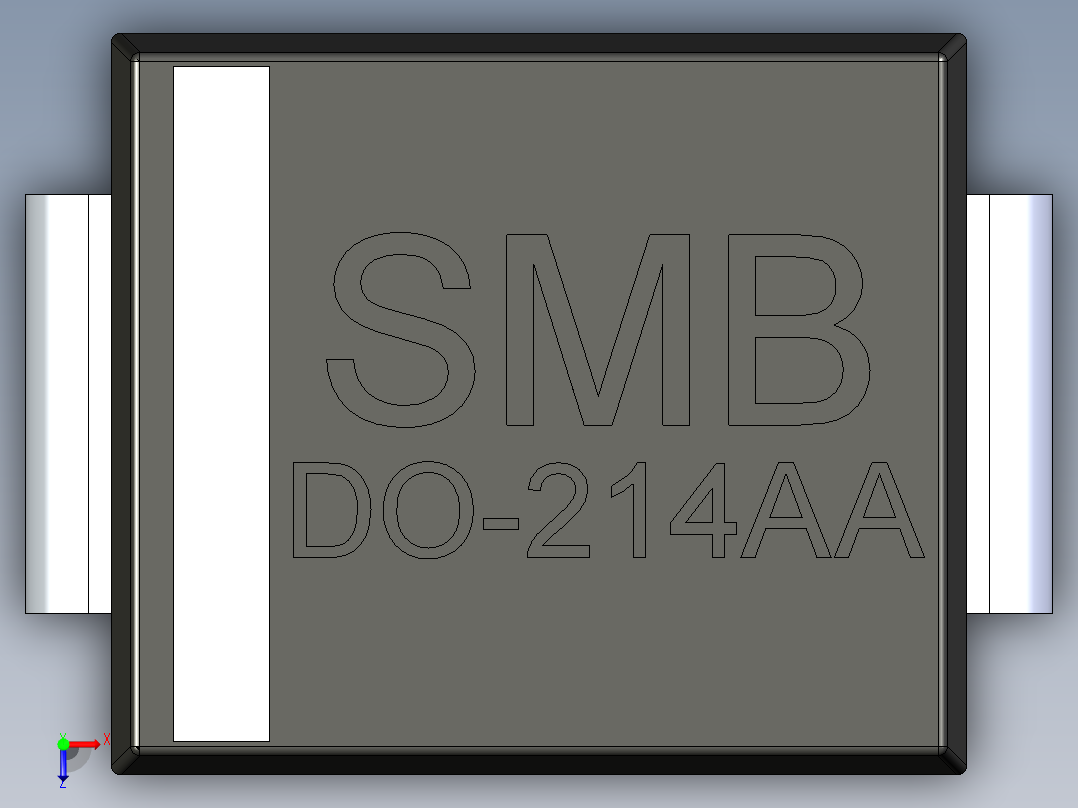 元器件3D封装SMB (DO-214AA)34俯视图