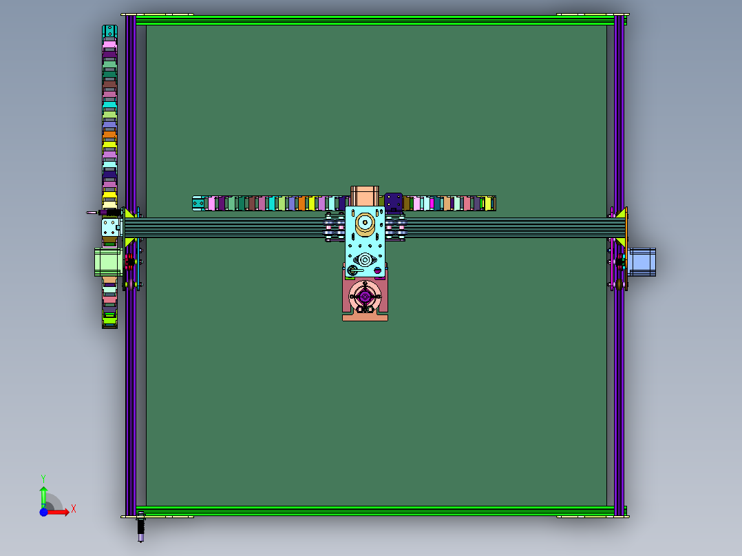 台式三维立体电脑雕刻机前视图