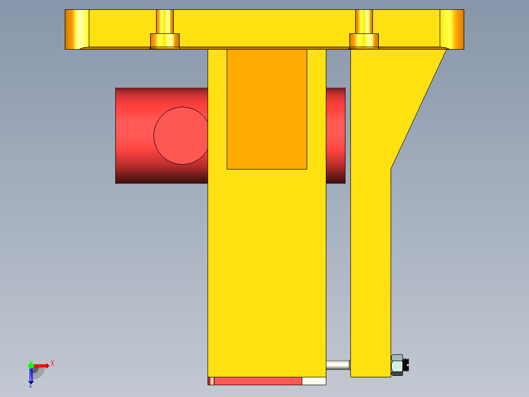 支架铣底面夹具 (1)俯视图