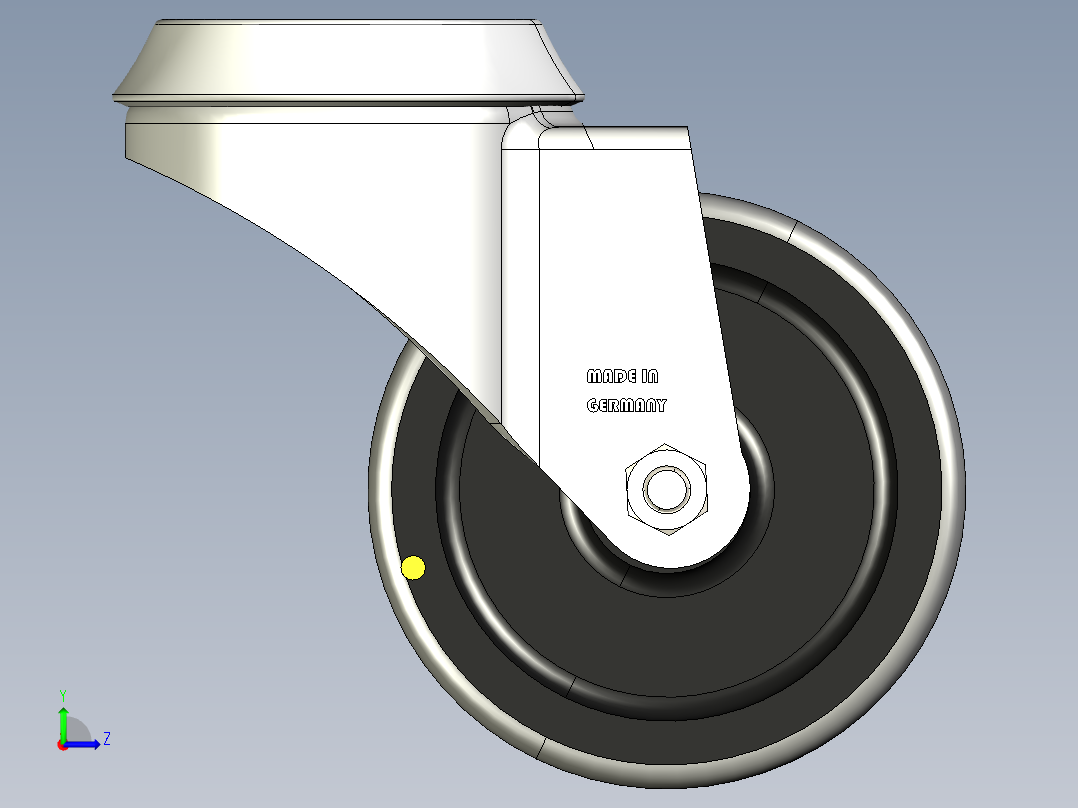 型材-KJN 521680 80MM WHEEL左视图