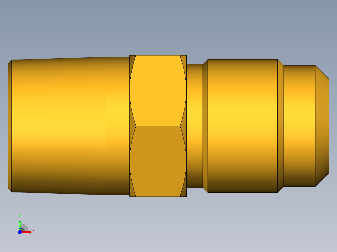 扩口式工业通用硬管接头Male Connector 48F-10-8前视图