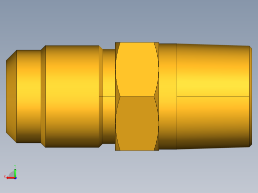 扩口式工业通用硬管接头Male Connector 48F-10-8后视缩略图