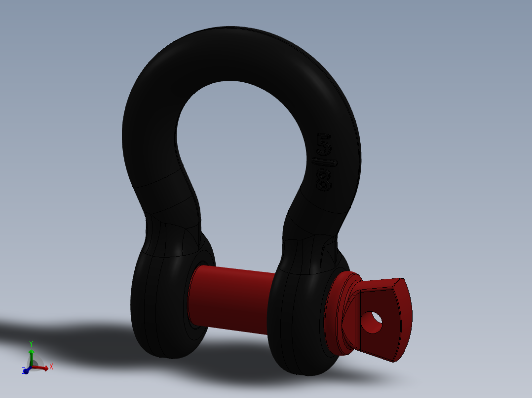 紧固件-0.6250 D-Ring Shackle主视图