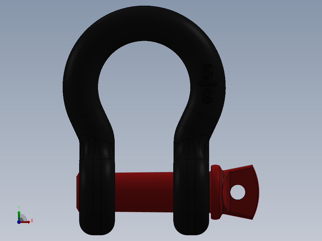 紧固件-0.6250 D-Ring Shackle前视图