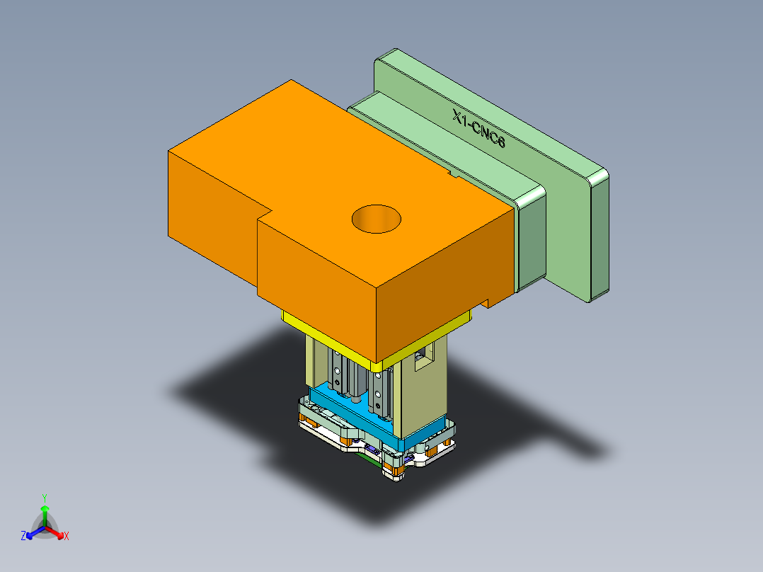 X1-CNC6笔记本CNC工装夹具三维模型-1202主视图