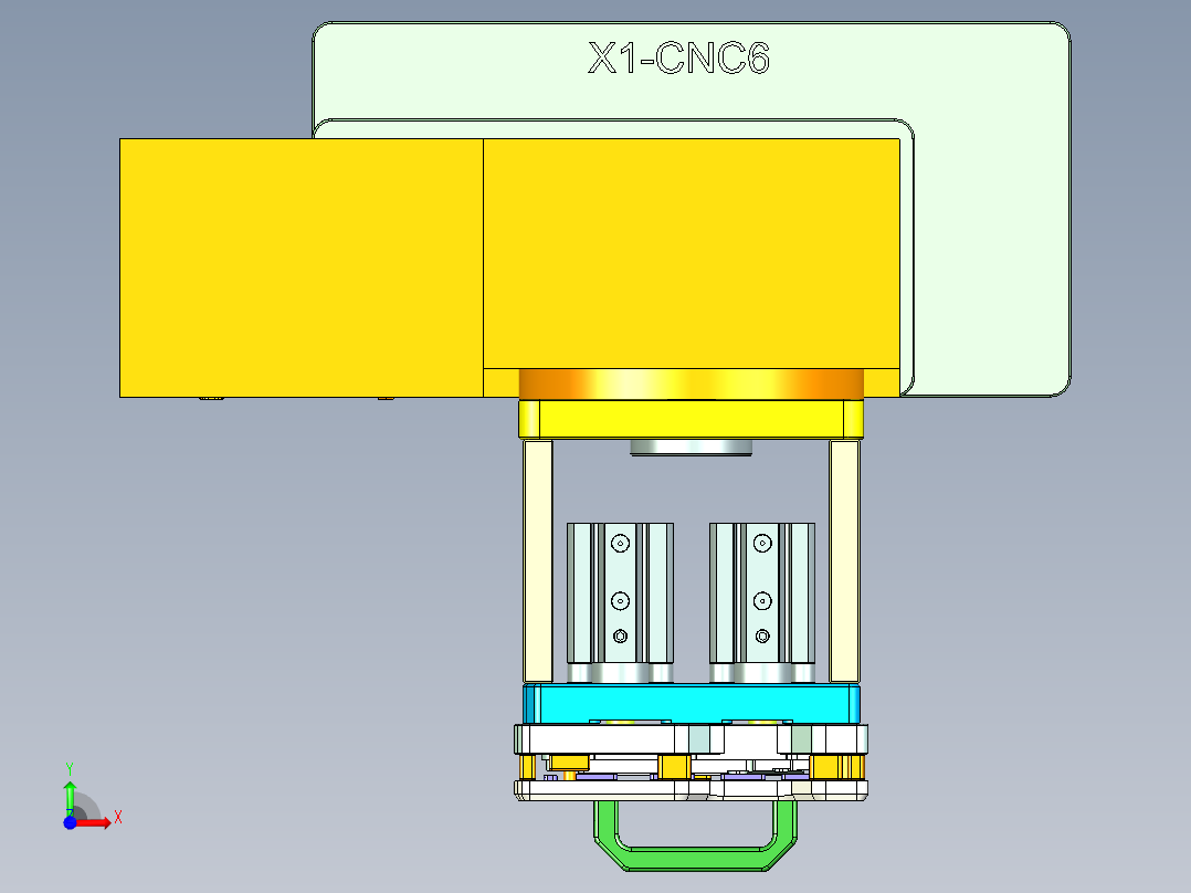 X1-CNC6笔记本CNC工装夹具三维模型-1202前视图
