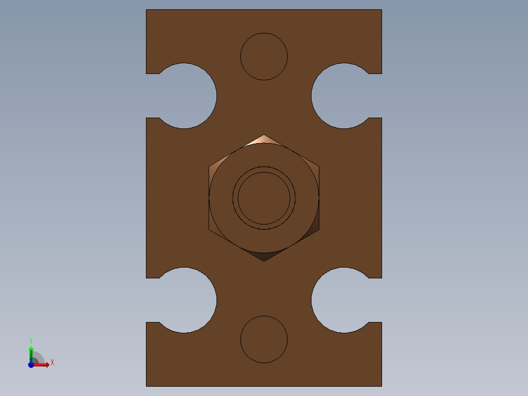 CDU 系列气缸前视图