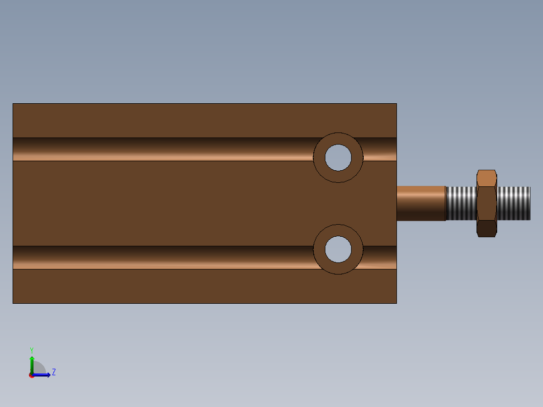 CDU 系列气缸左视图