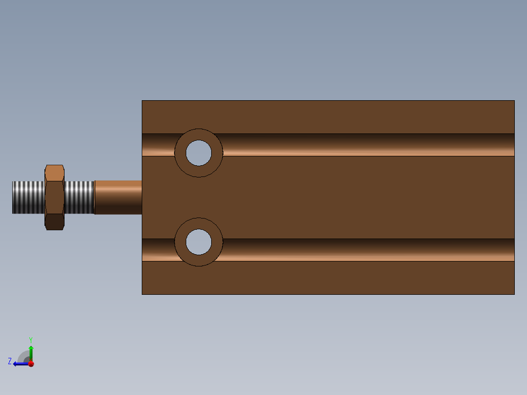 CDU 系列气缸右视图
