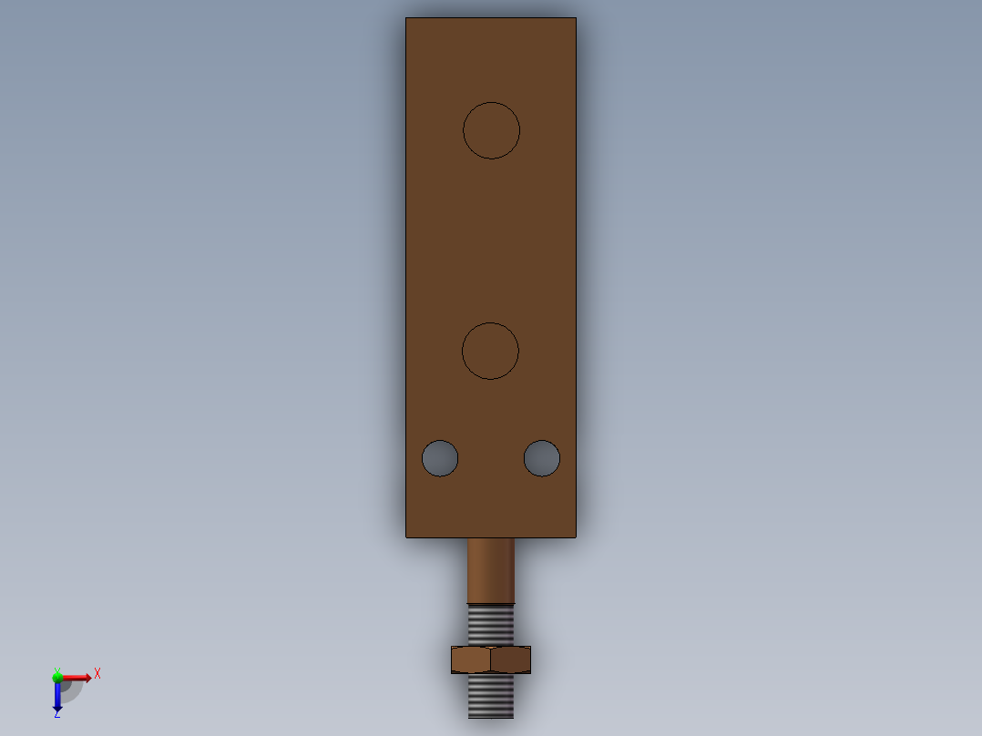 CDU 系列气缸俯视图