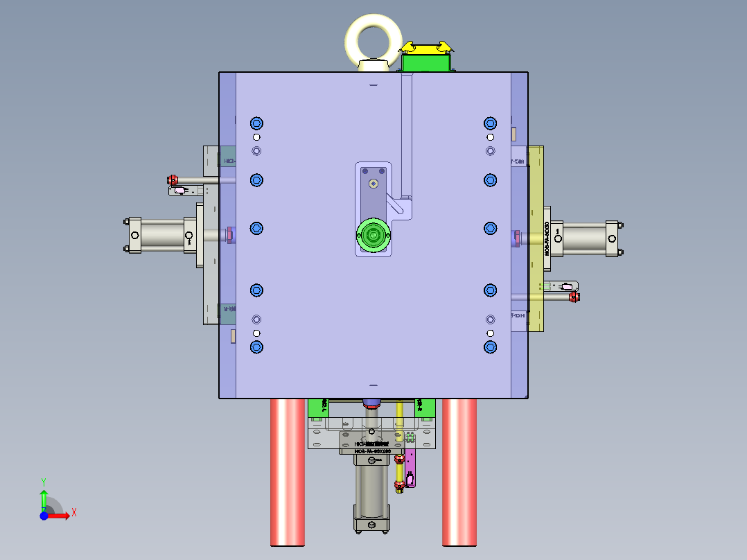 注塑模具、模具(13)前视图