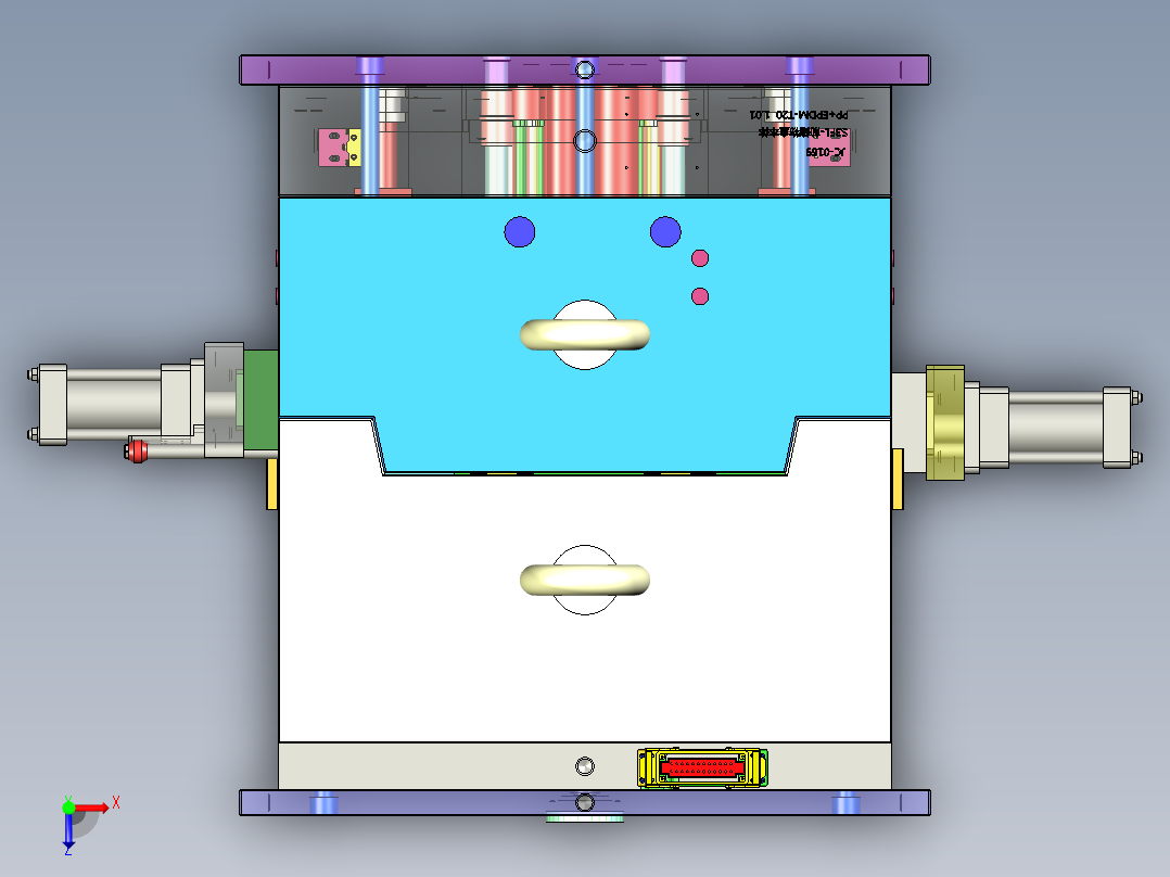 注塑模具、模具(13)俯视图