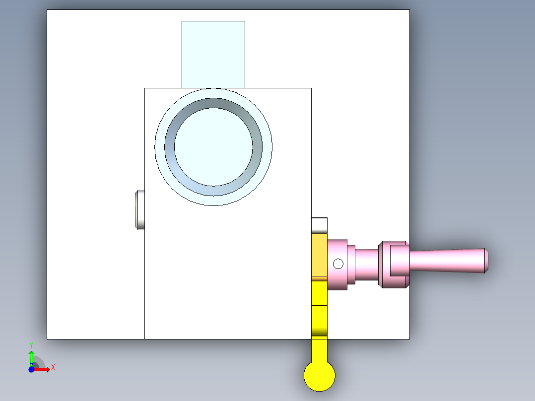 带棘轮自锁的手动升降机构 1423615前视图