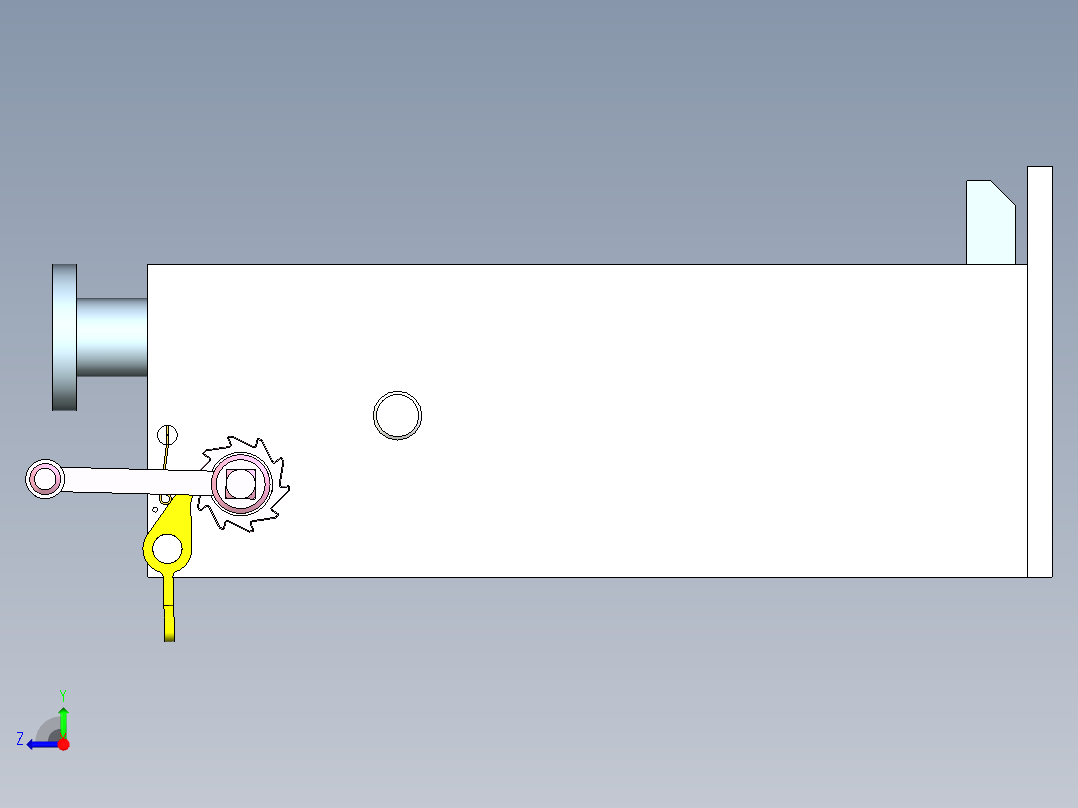 带棘轮自锁的手动升降机构 1423615右视图