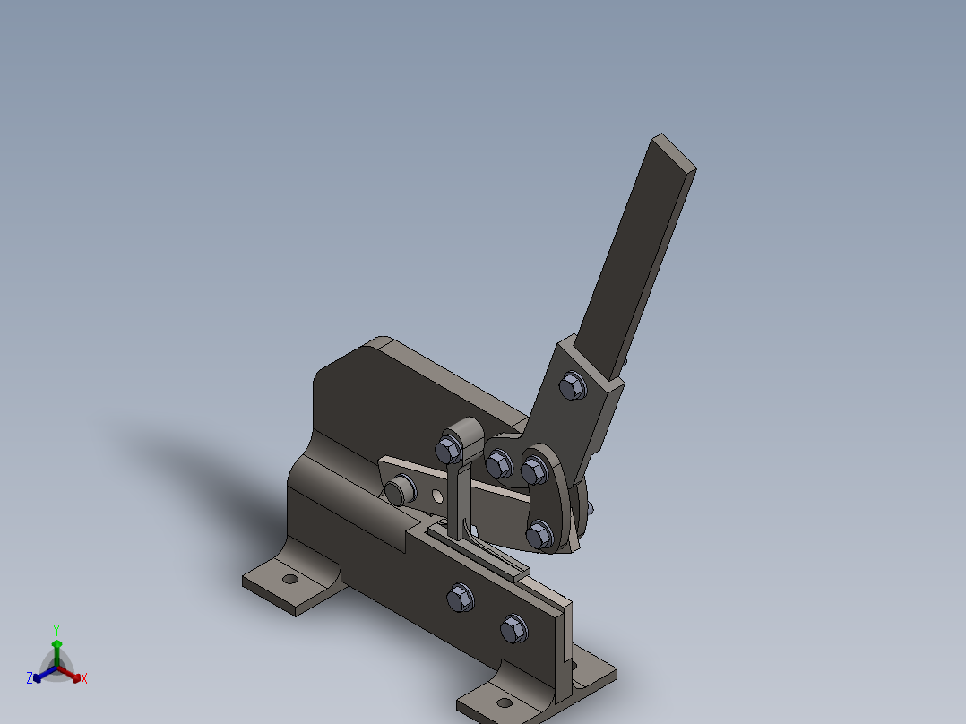 普通剪裁刀三维建模图纸 solidworks设计