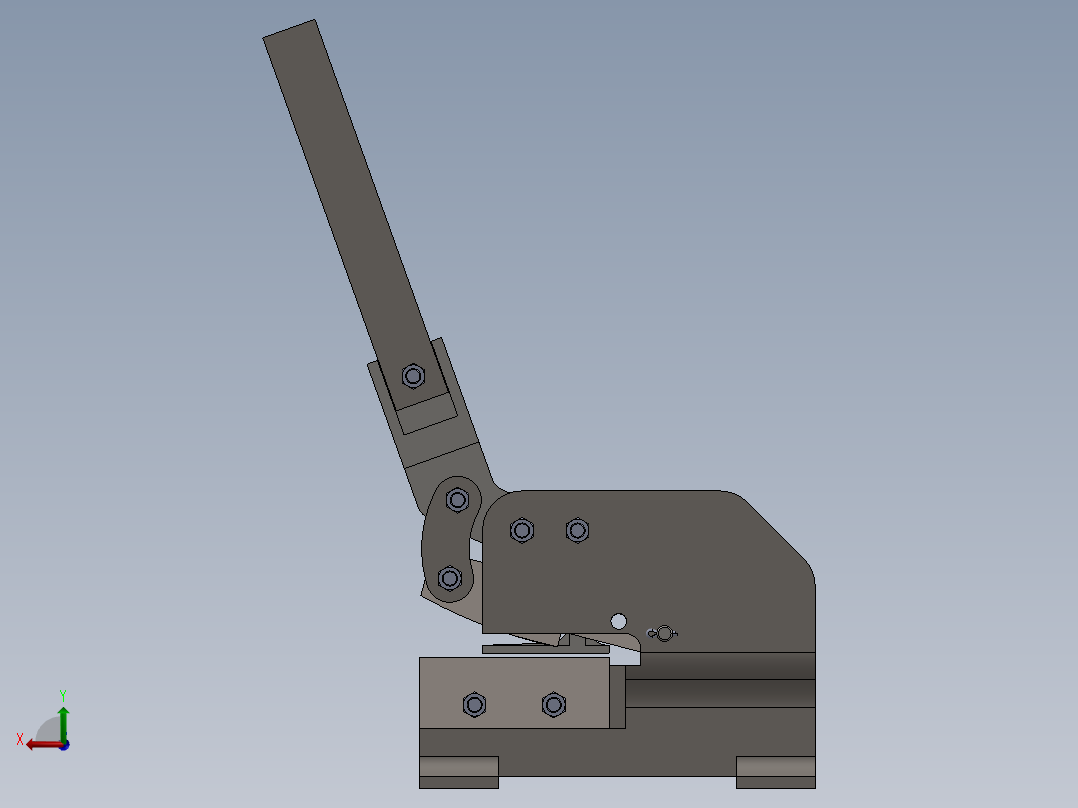 普通剪裁刀三维建模图纸 solidworks设计后视图
