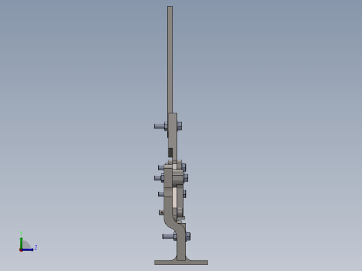 普通剪裁刀三维建模图纸 solidworks设计左视缩略图