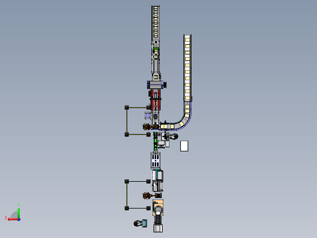 自动包装线后视图