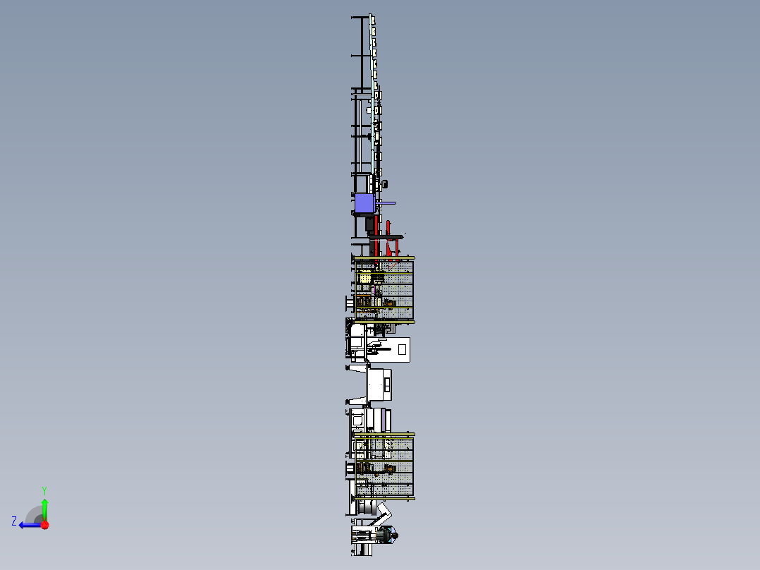 自动包装线右视图