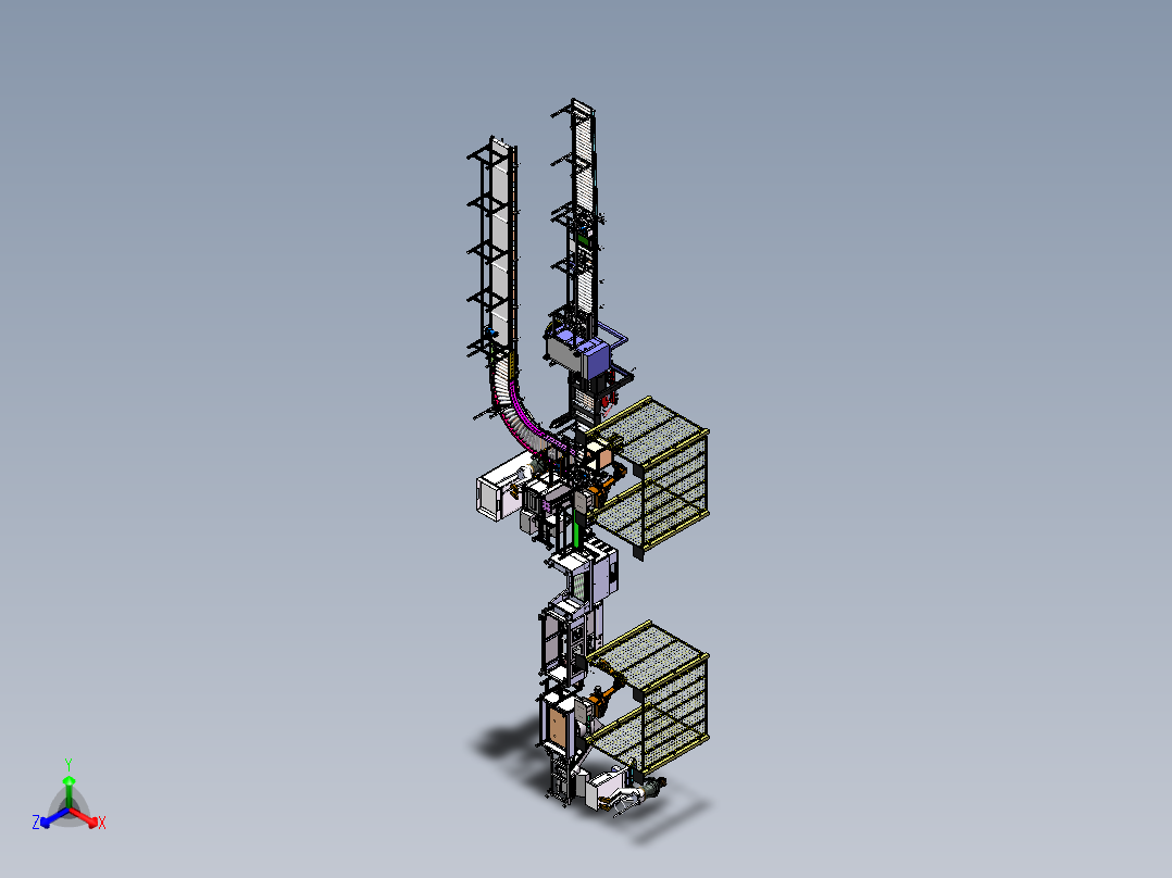 自动包装线正等轴测图