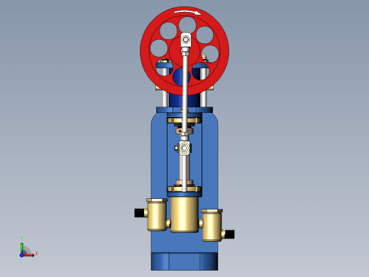 单缸立式蒸汽机前视缩略图