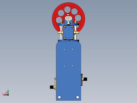 单缸立式蒸汽机后视缩略图