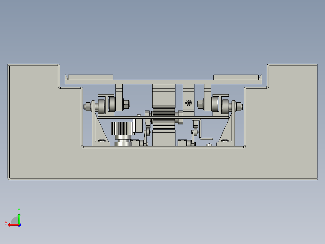 载货平台后视图