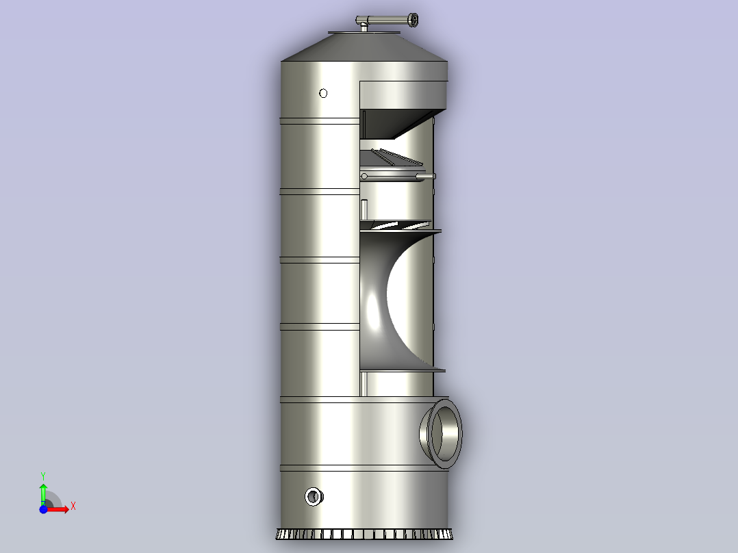 生产装置洗涤塔前视图