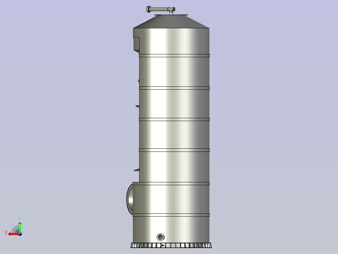 生产装置洗涤塔后视图