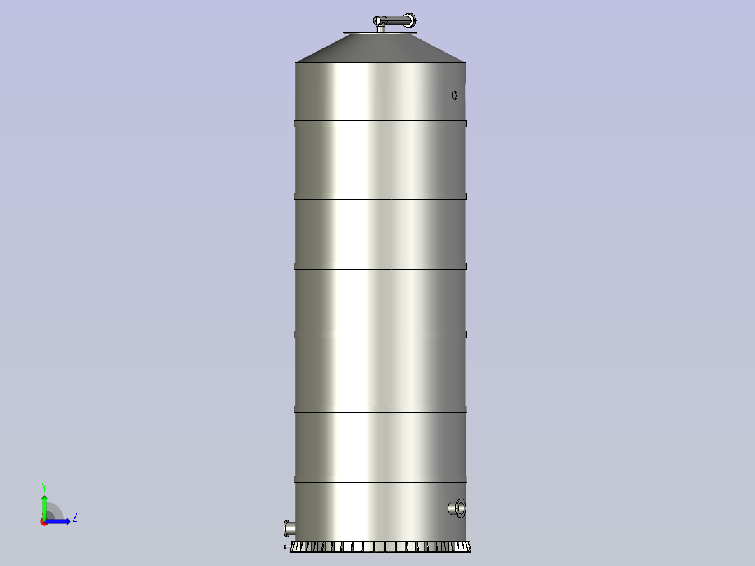 生产装置洗涤塔左视图