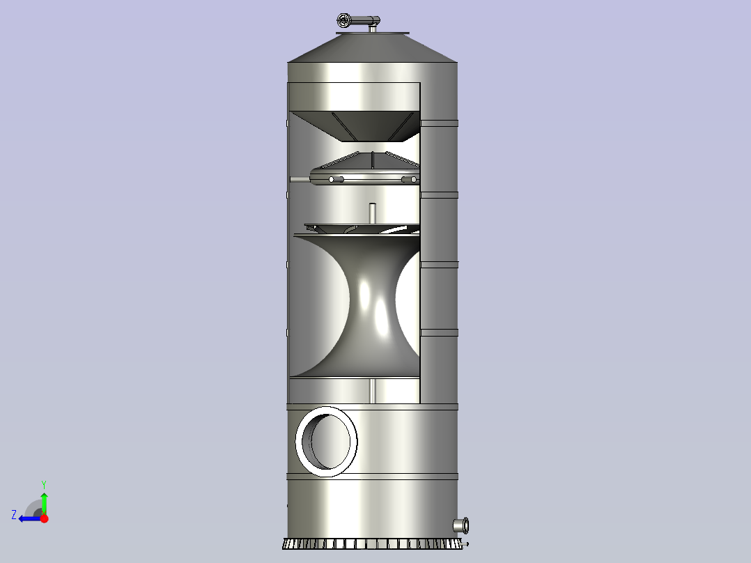 生产装置洗涤塔右视图