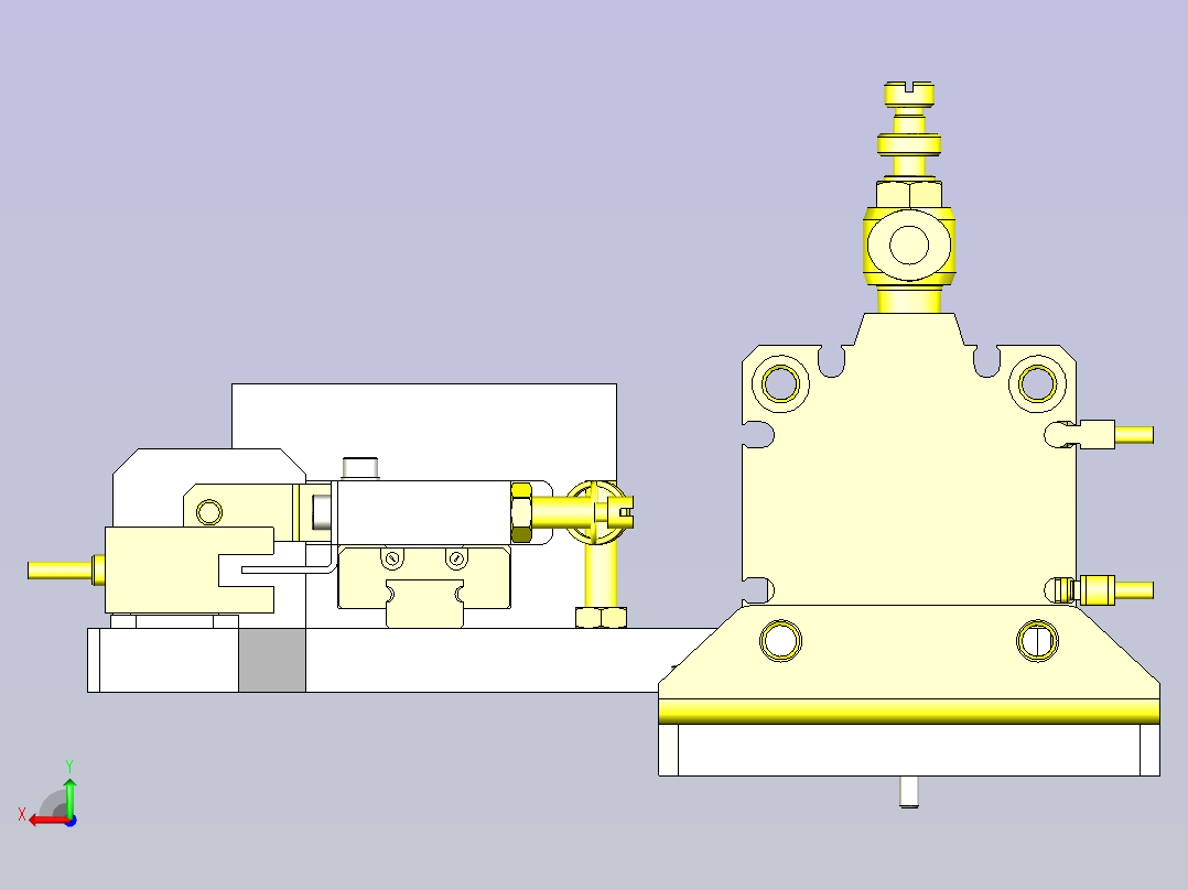 一种推杆过载检测机构3D后视图