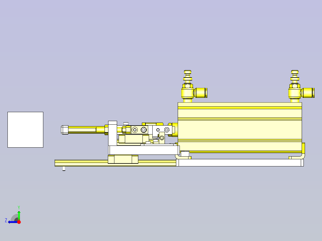 一种推杆过载检测机构3D右视图