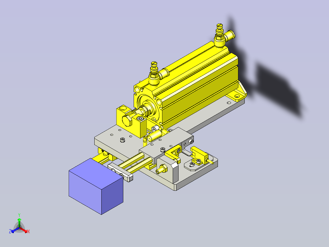 一种推杆过载检测机构3D正等轴测图