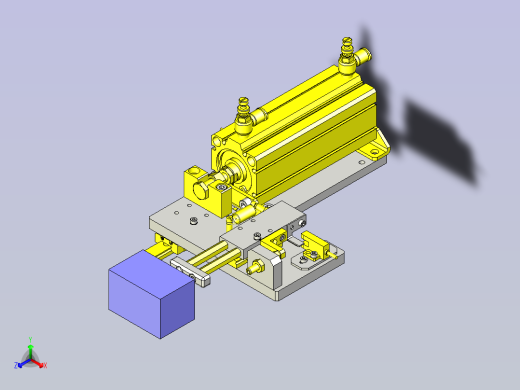 一种推杆过载检测机构3D正等轴测缩略图