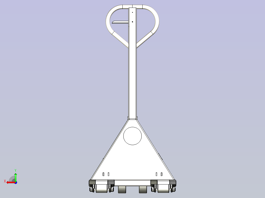 手叉车3D图纸后视图