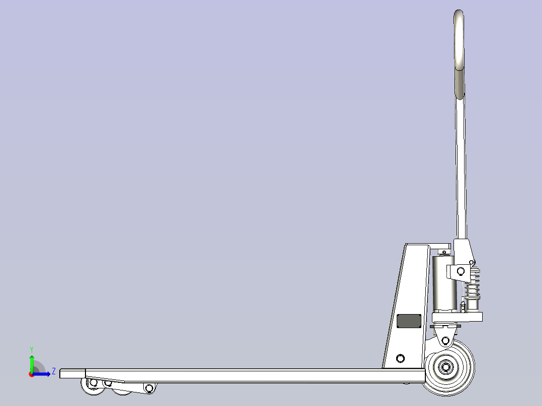 手叉车3D图纸左视图