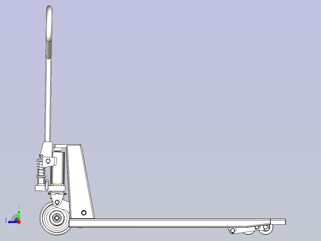 手叉车3D图纸右视图