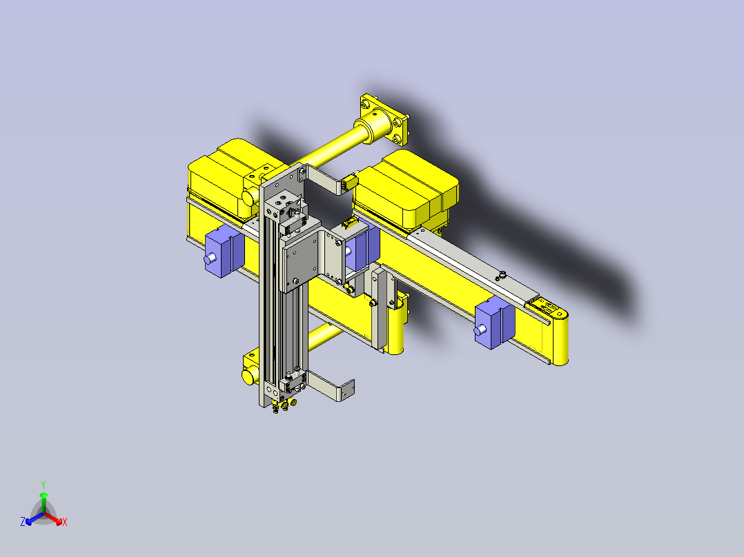 一种同方向平行输送机移载装置主视图