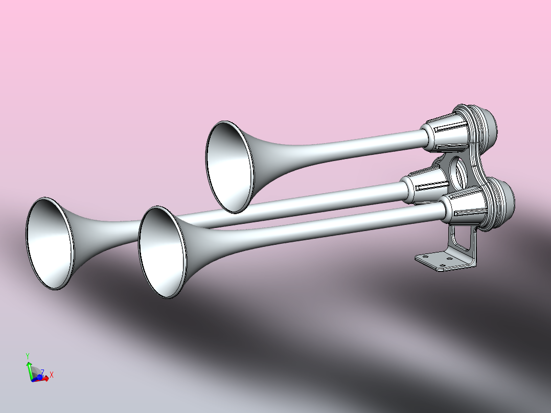 号角喇叭主视图