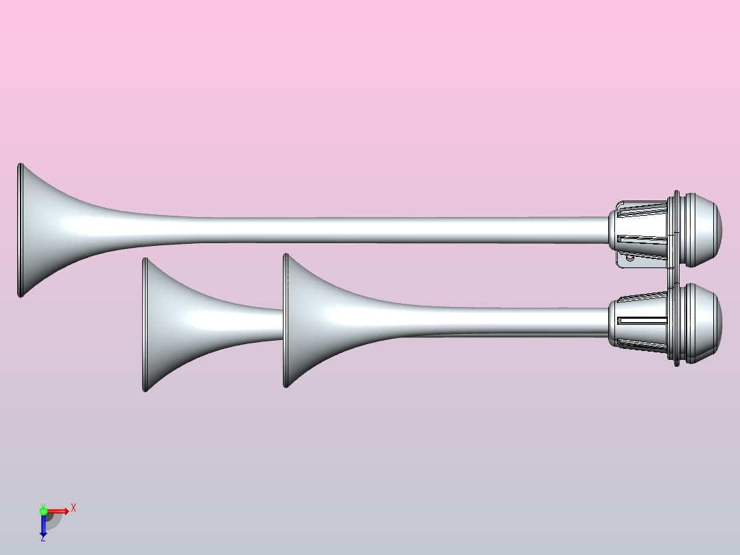 号角喇叭俯视图