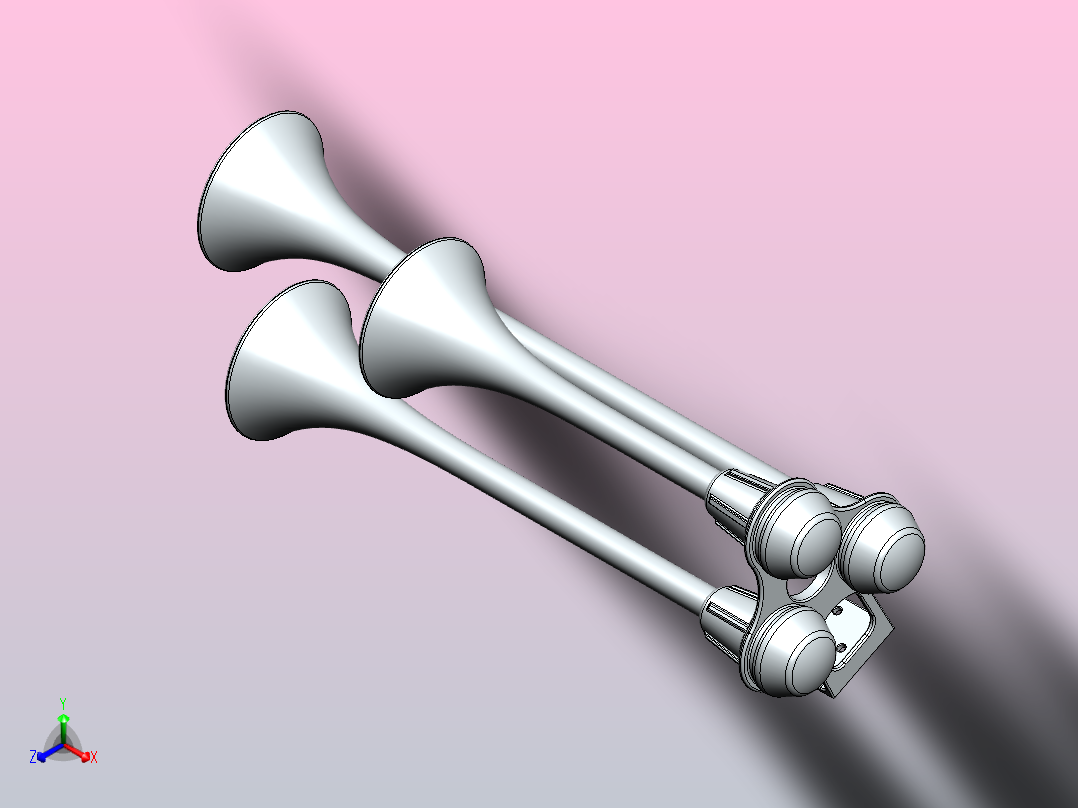 号角喇叭正等轴测图