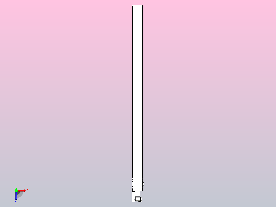 皮带直线轴半封闭可选导轨TPA-HNB-202D-140-L2950-ML-Y-P75-N3俯视图