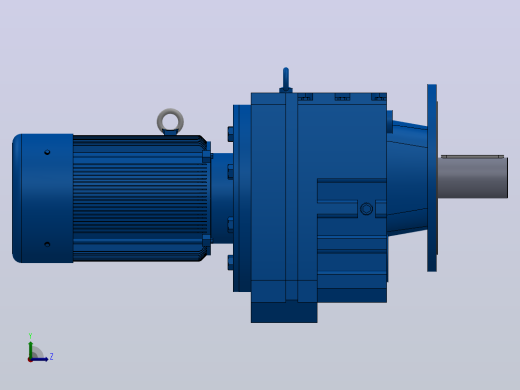 RF167法兰轴伸式安装斜齿轮减速机RF167-Y22-4P-180L-M1-0°-Φ550左视缩略图