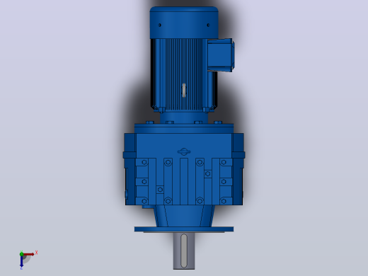 RF167法兰轴伸式安装斜齿轮减速机RF167-Y22-4P-180L-M1-0°-Φ550俯视缩略图