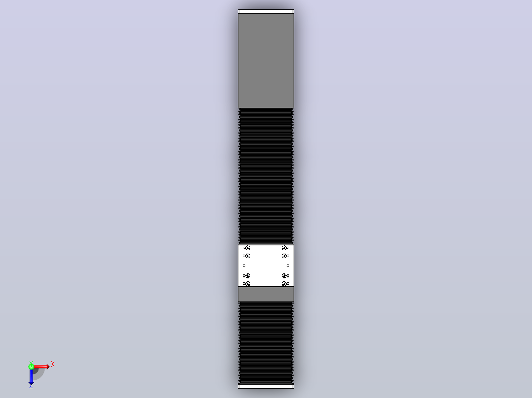 DMSF100-MCR风琴罩丝杆模组直线模组（电机内装)[DMSF100-L05S500-DT400-A2U-MCR-P5]俯视图