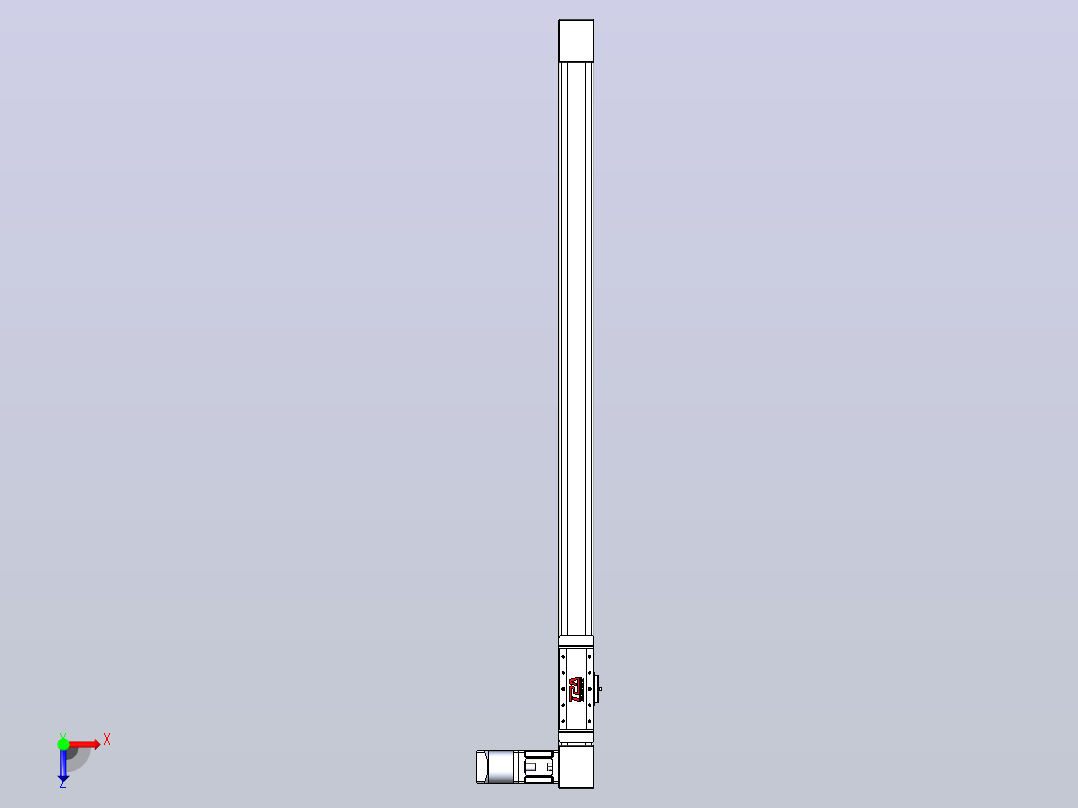伺服电机集成皮带传动直线执行器TPA-OCB-60-140-L1050-DL-J60-N3俯视图