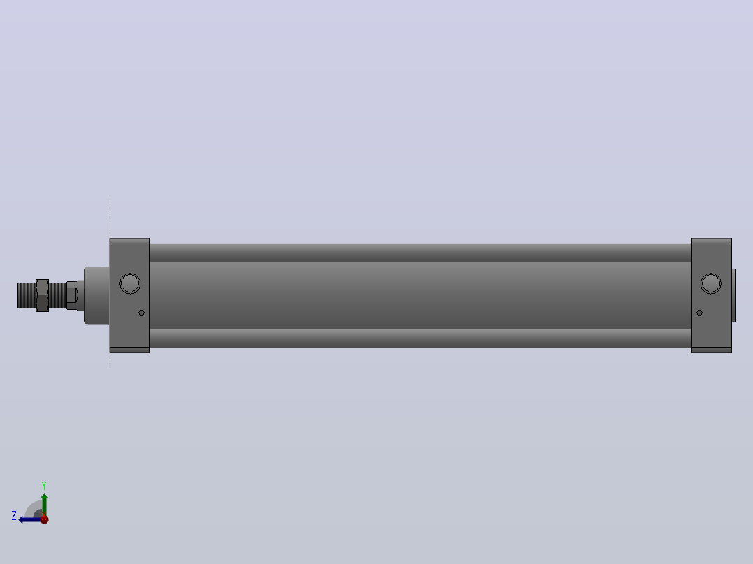 SU标准复动型气缸SU80×450-S--CS1U右视图