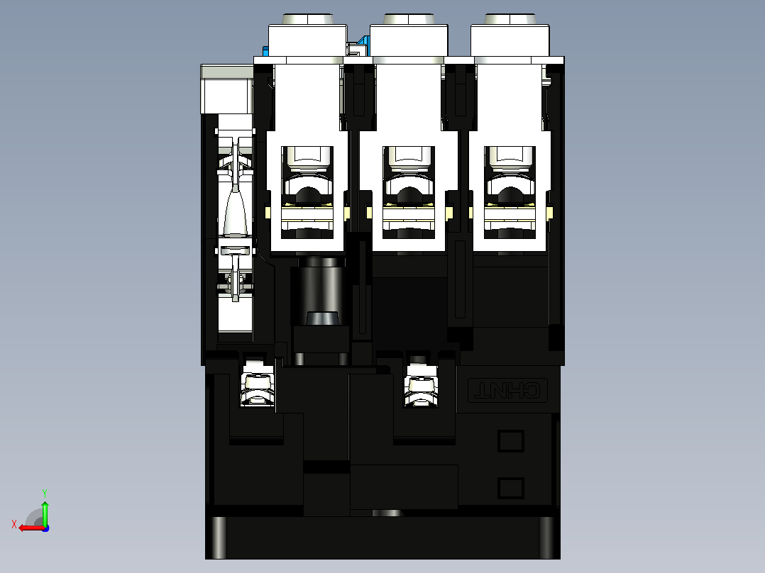 NC1-8011～9511交流接触器三维模型202204后视图